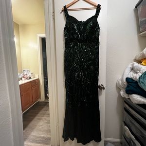 Emerald Green Evening Gown